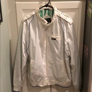 Members Only White Harrington Jacket - XL